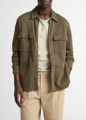 Double-Slub Cotton-Blend Shirt Jacket in Jackets | Vince discount