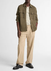Double-Slub Cotton-Blend Shirt Jacket in Jackets | Vince discount