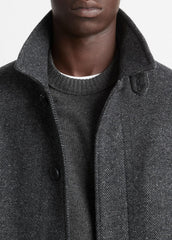 Italian Wool-Blend Balmacaan Coat in Coats | Vince outlet