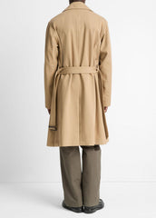 Italian Cotton Double-Breasted Trench Coat in Coats | Vince for sale
