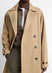 Italian Cotton Double-Breasted Trench Coat in Coats | Vince for sale