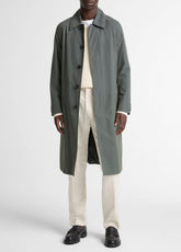 Cotton-Blend Single-Breasted Trench Coat in Coats | Vince US