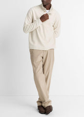 Cotton Button Mock-Neck Pullover in Sweatshirts & Hoodies | Vince outlet
