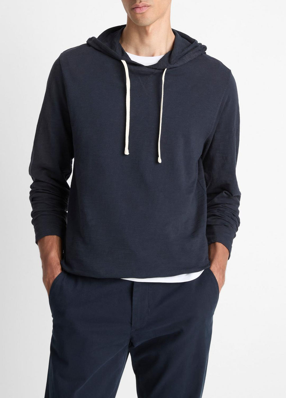 Textured Cotton Hoodie in Sweatshirts & Hoodies | Vince US