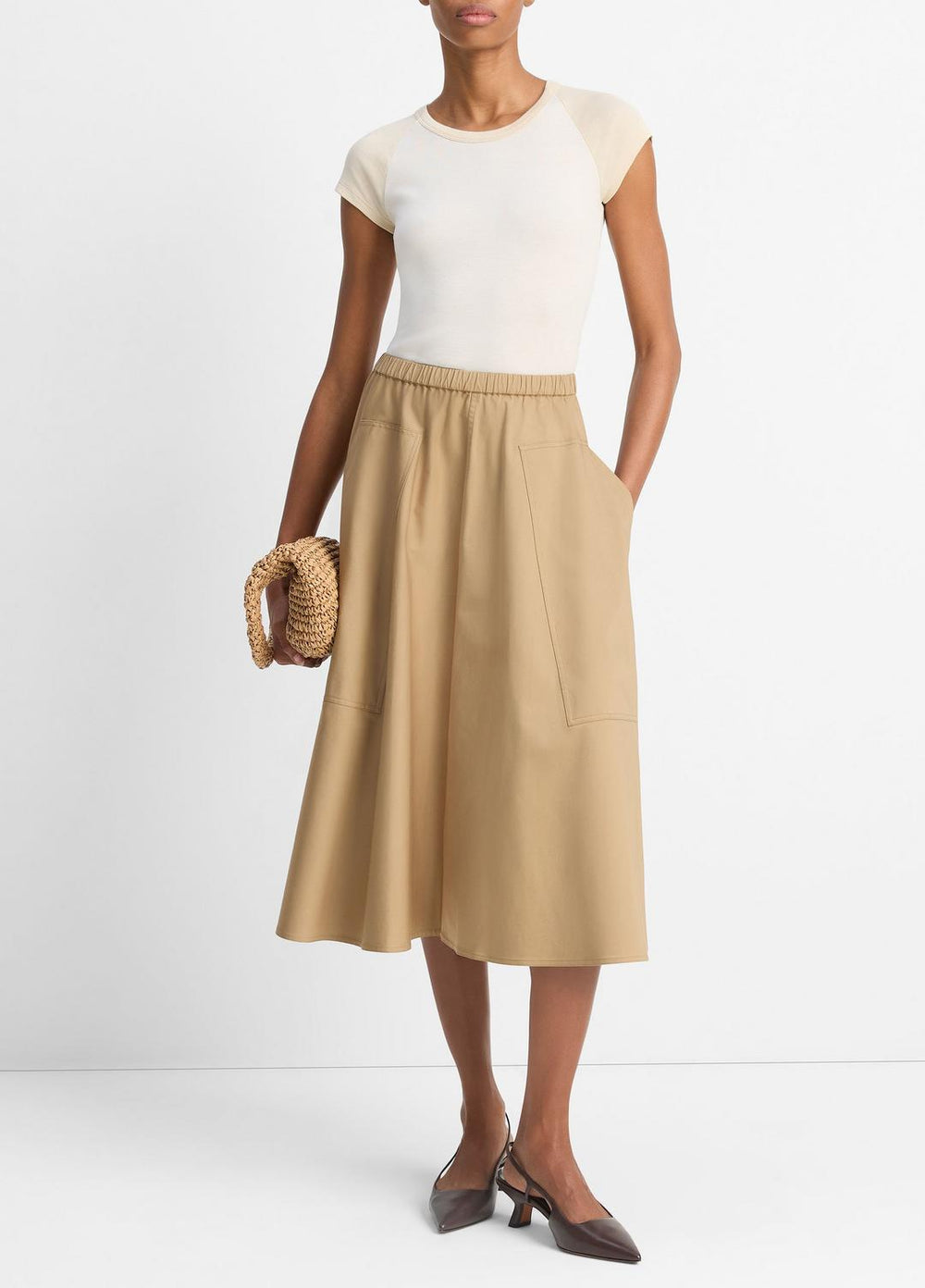 Cotton Full Skirt in Dresses & Skirts | Vince US