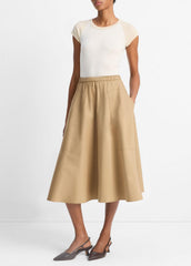 Cotton Full Skirt in Dresses & Skirts | Vince US