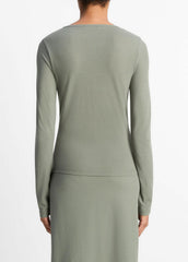 Cotton Crepe Jersey Cardigan in Shirts & Tees | Vince discount