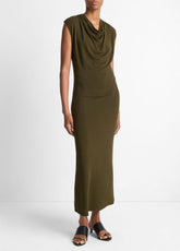 Jersey Draped Cowl-Neck Dress in Dresses & Skirts | Vince near me