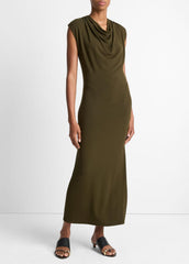Jersey Draped Cowl-Neck Dress in Dresses & Skirts | Vince near me