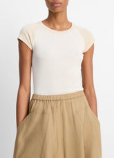 Colorblock Pima Cotton Raglan T-Shirt in Shirts & Tees | Vince US