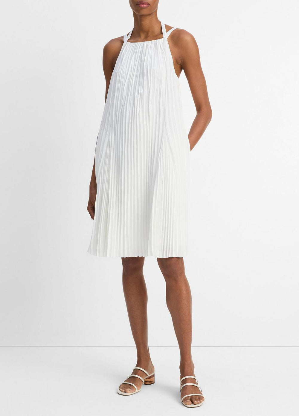Pintuck Pleated A-Line Dress in Dresses & Skirts | Vince discount