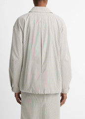 Gardener's Check Cotton Oversized Bomber Jacket in Jackets & Outerwear | Vince US