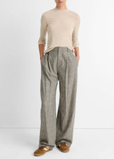 Wool Three-Quarter-Sleeve Mock-Neck Top in Shirts & Tees | Vince on sale