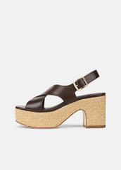 Clementina Leather Platform Sandal in Shoes | Vince sale
