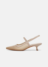 Venice Leather and Mesh Slingback Kitten Heel in Shoes | Vince near me
