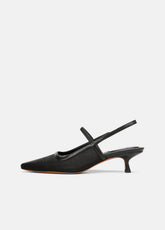 Venice Leather and Mesh Slingback Kitten Heel in Shoes | Vince outlet
