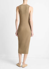 Ribbed Cotton-Blend Button-Front Dress in Dresses & Skirts | Vince for sale