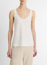 Classic Stretch-Silk Bias Tank in Shirts & Tees | Vince US