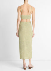 Checked Smocked Midi Skirt in Dresses & Skirts | Vince Online