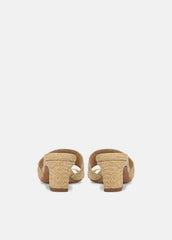 Ariana Raffia Heeled Sandal in Shoes | Vince near me