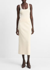 Ribbed Cotton-Blend Midi Skirt in Dresses & Skirts | Vince Online