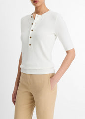 Jersey Elbow-Sleeve Henley in Shirts & Tees | Vince for sale