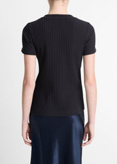 Ribbed Cotton-Blend Top in Shirts & Tees | Vince discount