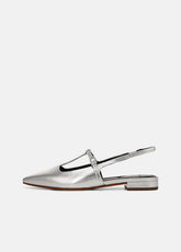 Iliana Metallic Leather Slingback Flat in Shoes | Vince for sale