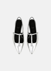 Iliana Metallic Leather Slingback Flat in Shoes | Vince for sale