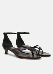 Siri Leather Heeled Sandal in Shoes | Vince US