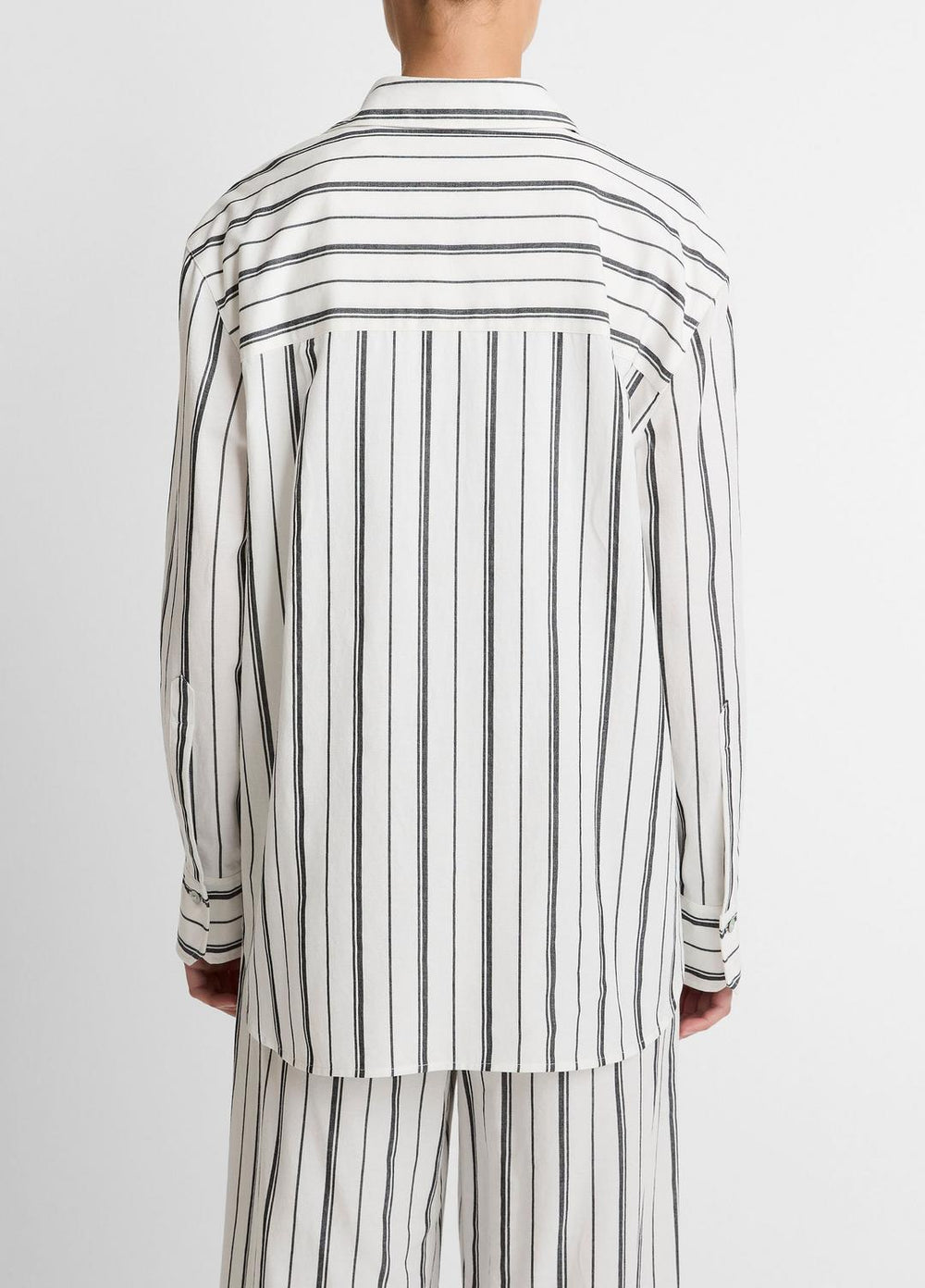 Resort Stripe Oversized Button-Front Shirt in Long Sleeve | Vince sale