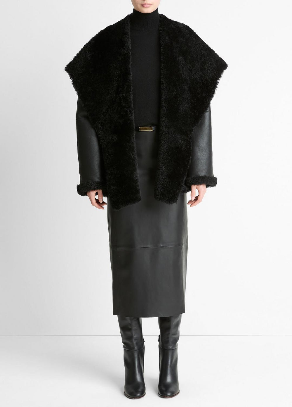 Shearling Hooded Jacket in Jackets | Vince discount