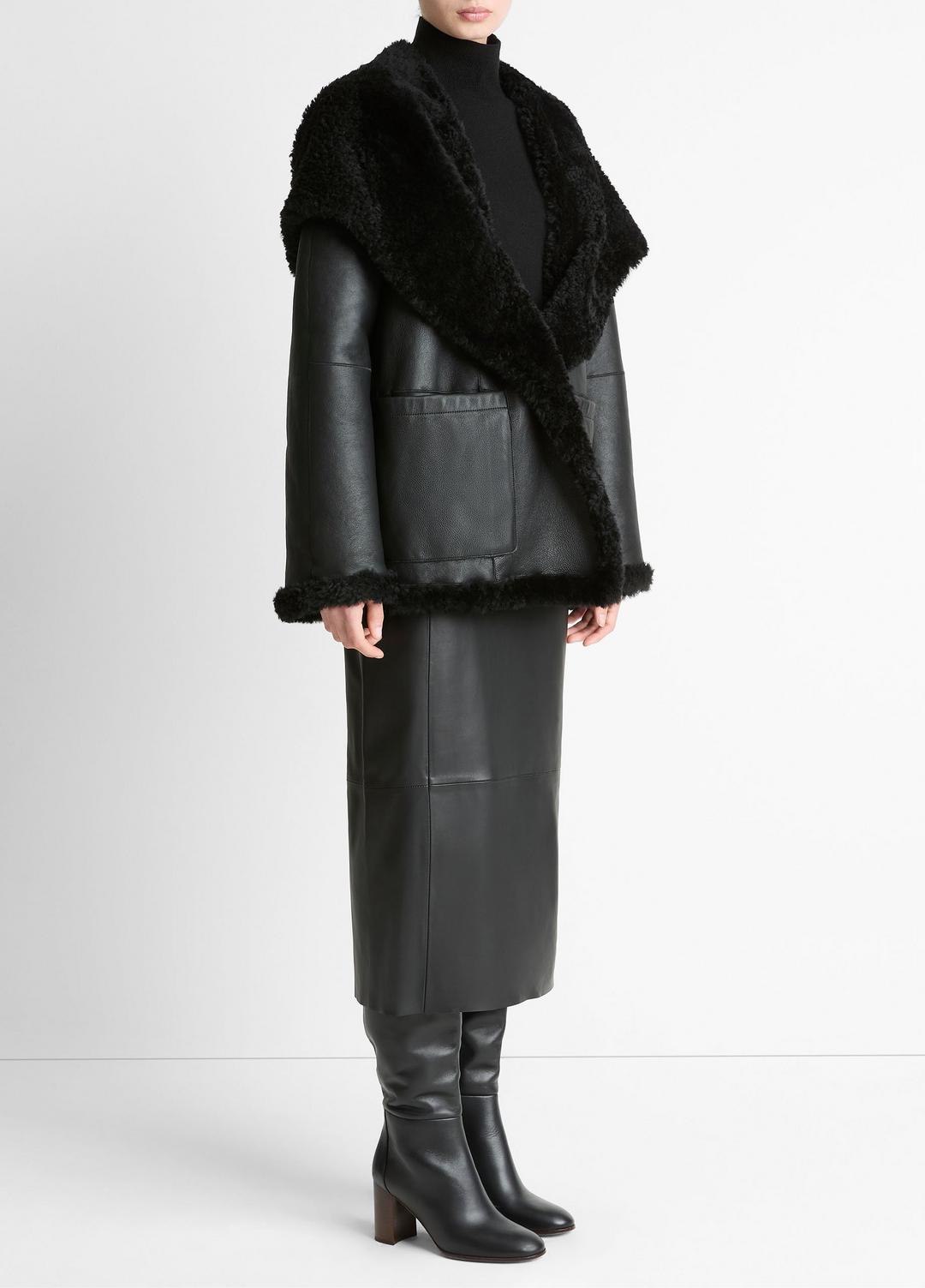 Shearling Hooded Jacket in Jackets | Vince discount