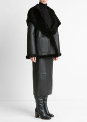 Shearling Hooded Jacket in Jackets | Vince discount