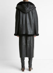 Shearling Hooded Jacket in Jackets | Vince discount