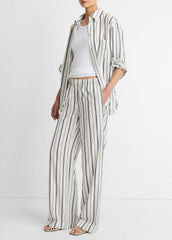 Resort Stripe Pull-On Pant in Wide Leg | Vince outlet
