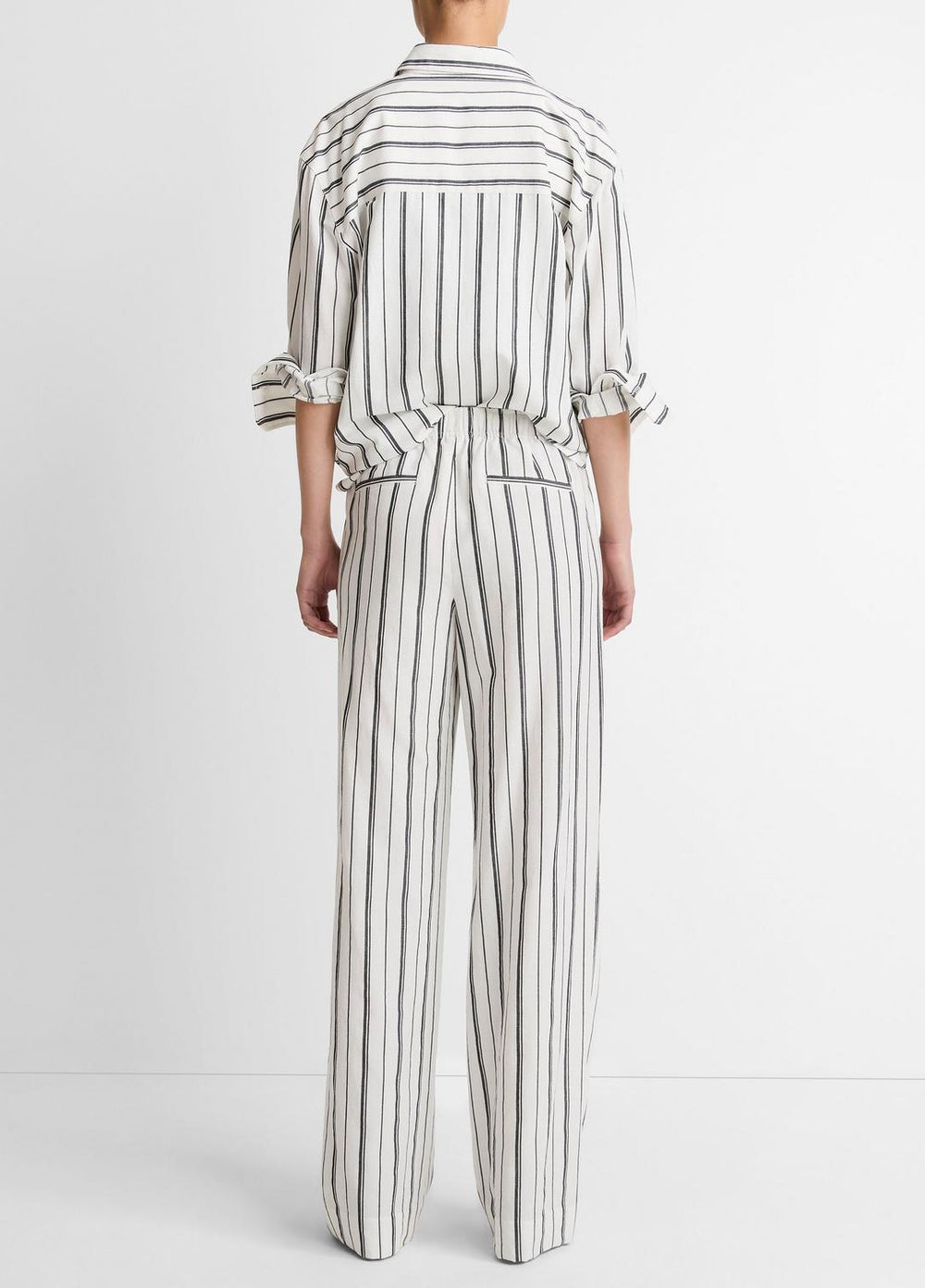 Resort Stripe Pull-On Pant in Wide Leg | Vince outlet