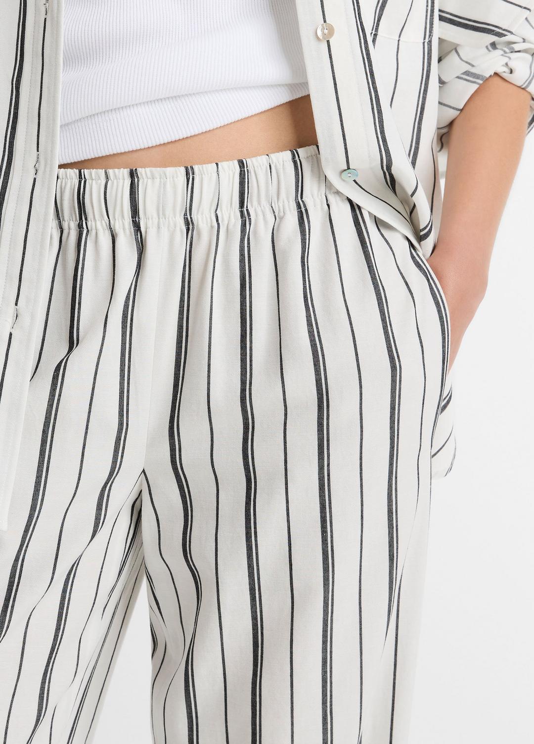 Resort Stripe Pull-On Pant in Wide Leg | Vince outlet