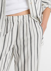 Resort Stripe Pull-On Pant in Wide Leg | Vince outlet