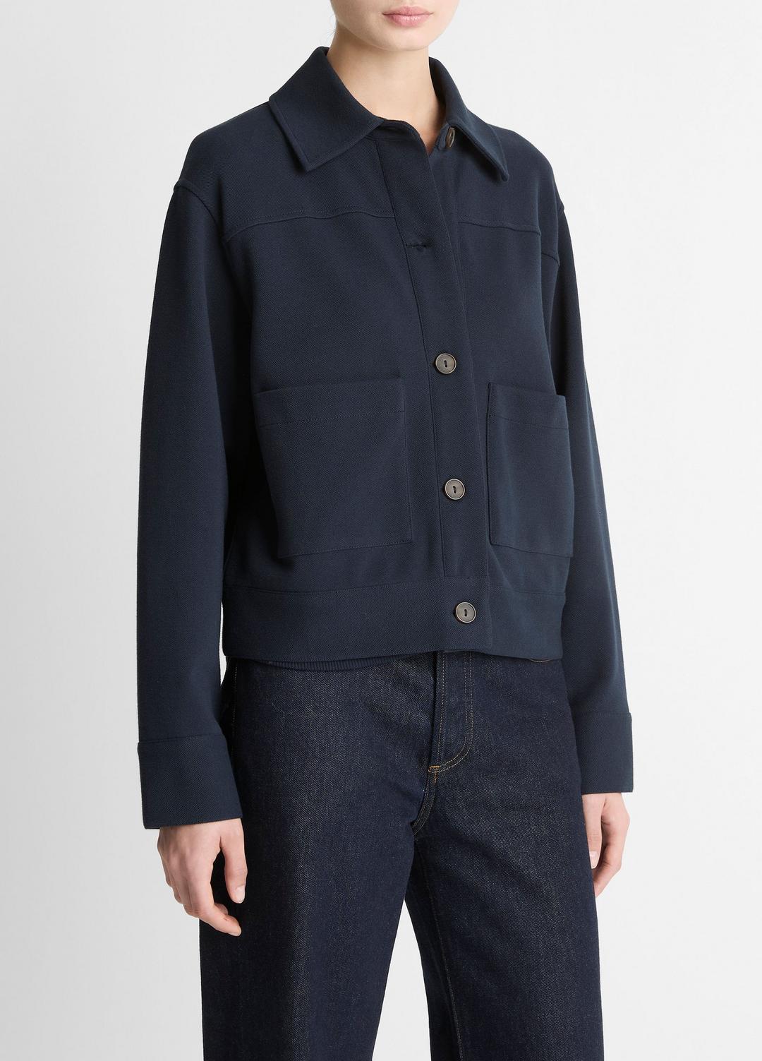 Double-Face Cropped Jacket in Jackets | Vince on sale