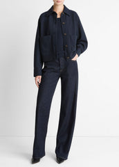 Double-Face Cropped Jacket in Jackets | Vince on sale