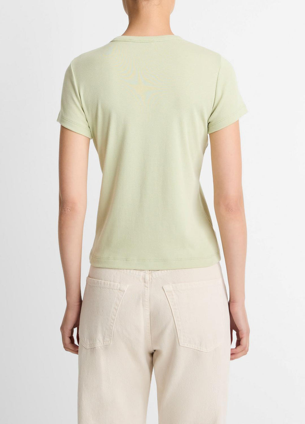 Pima Cotton-Blend '90s Shrunken T-Shirt in Short Sleeve | Vince US