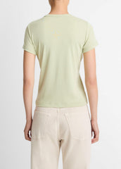 Pima Cotton-Blend '90s Shrunken T-Shirt in Short Sleeve | Vince US