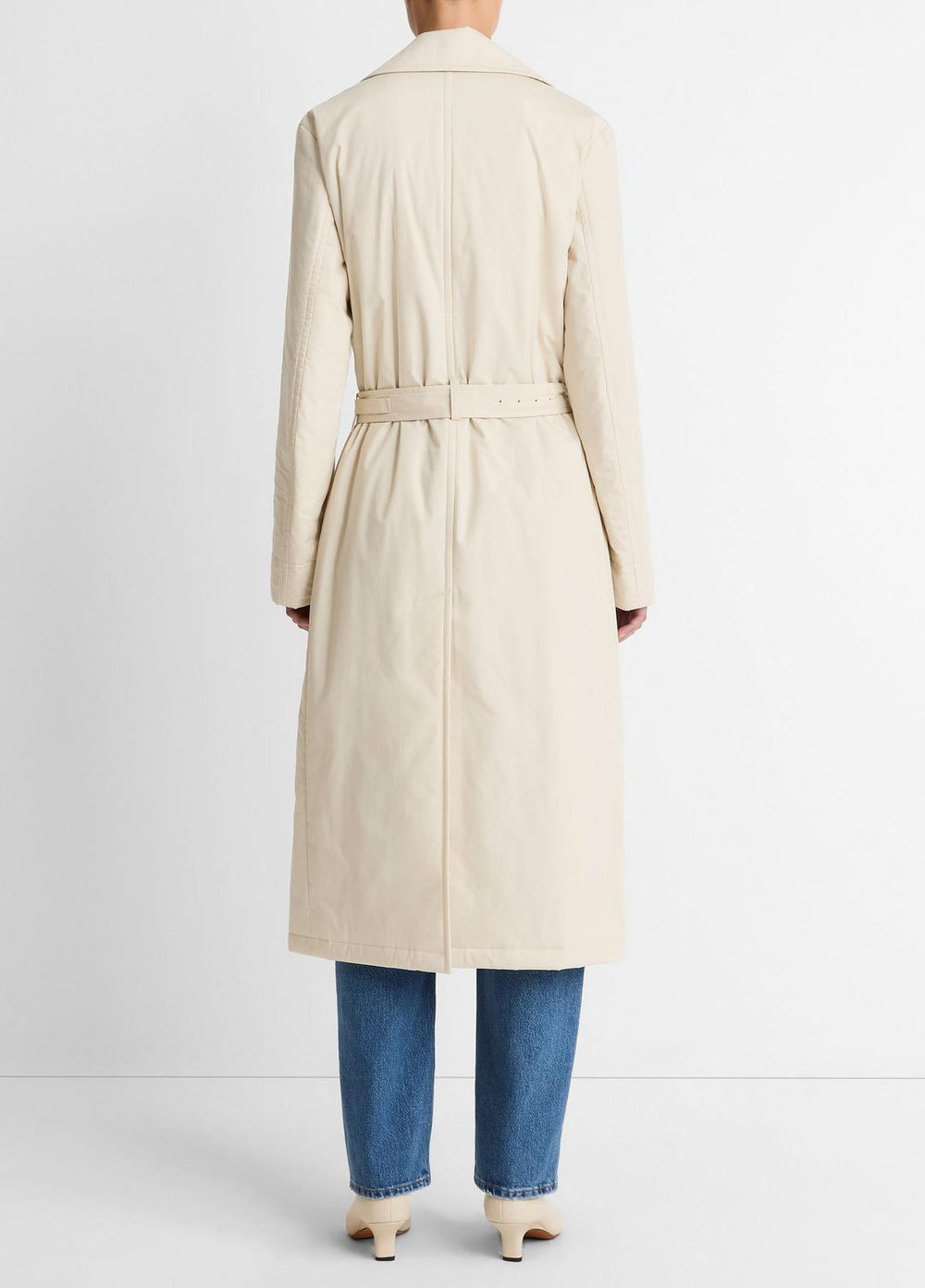 Padded Cotton Long Coat in Coats | Vince US