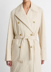 Padded Cotton Long Coat in Coats | Vince US