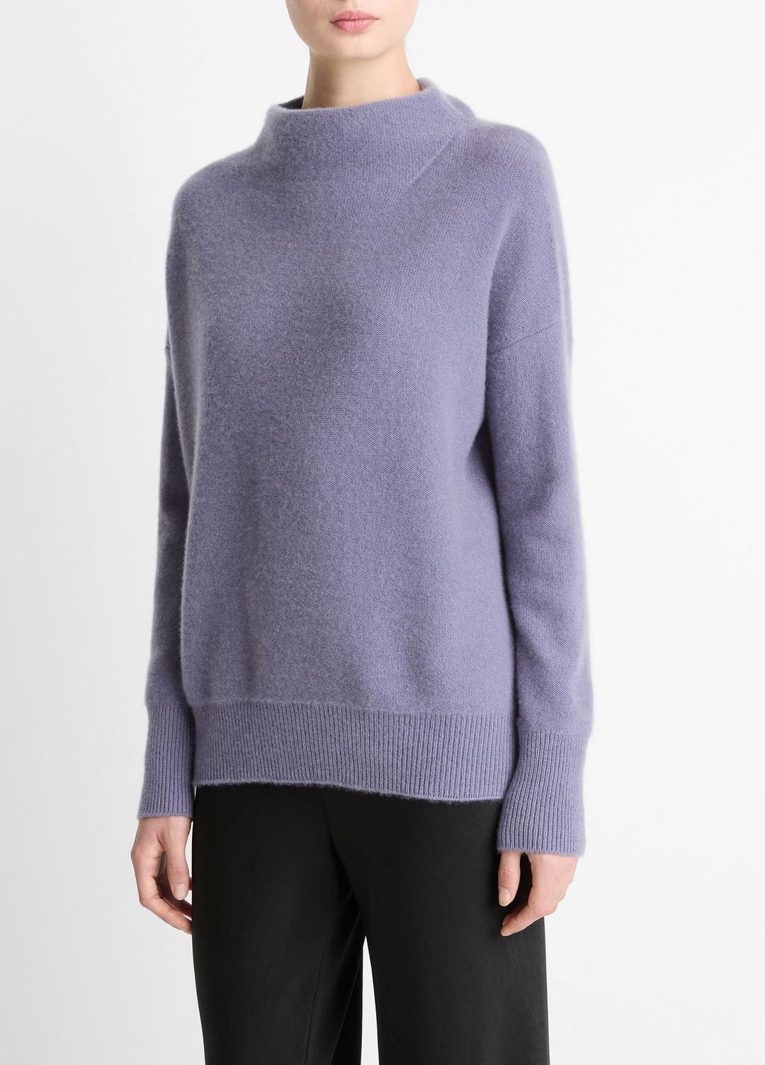 Plush Cashmere Funnel-Neck Sweater in Turtleneck | Vince Online
