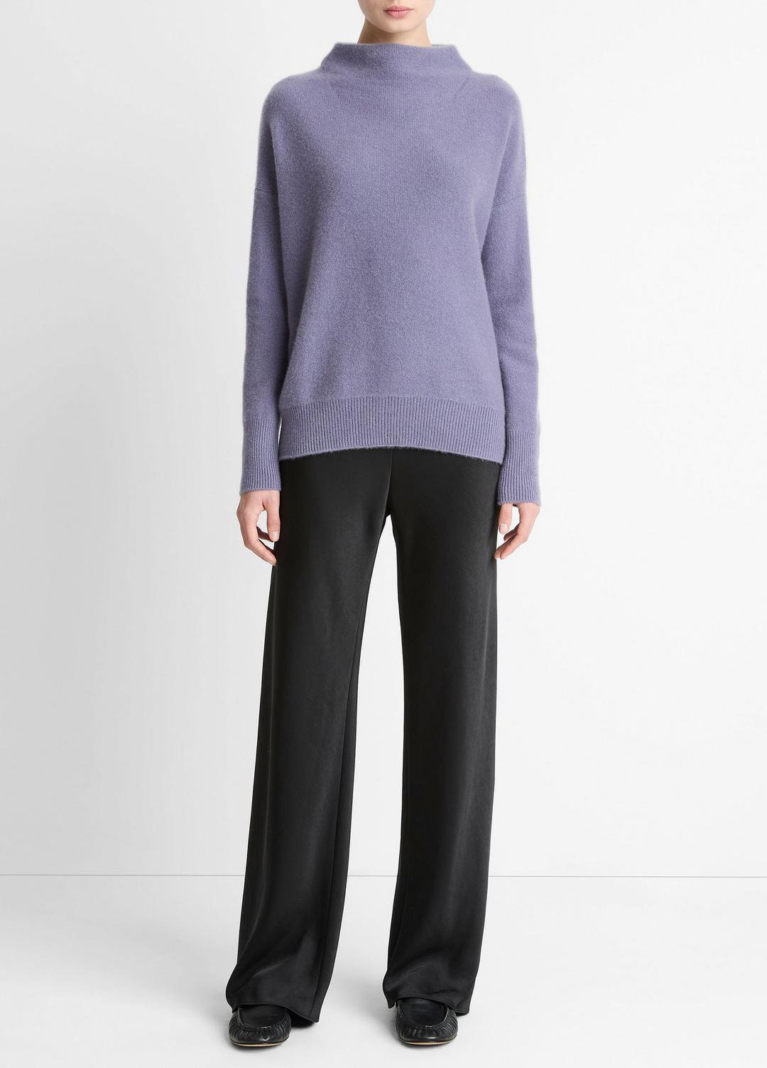 Plush Cashmere Funnel-Neck Sweater in Turtleneck | Vince Online