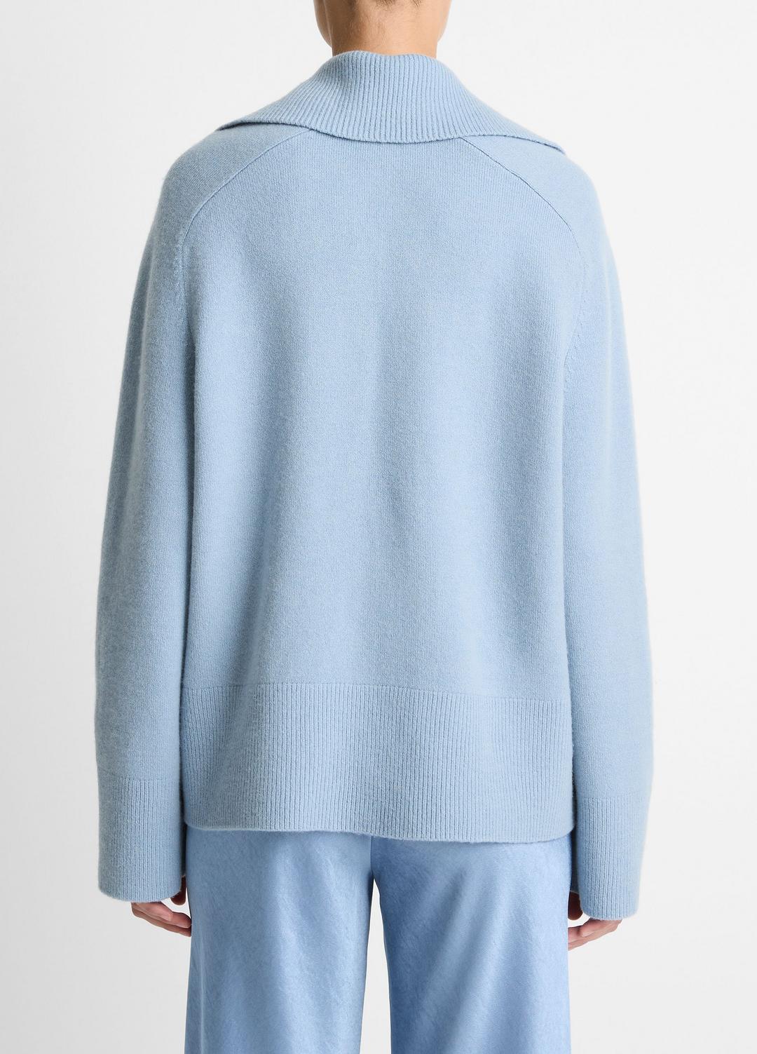 Wool & Cashmere-Blend Oversized Polo Sweater in V-Neck | Vince near me