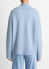 Wool & Cashmere-Blend Oversized Polo Sweater in V-Neck | Vince near me