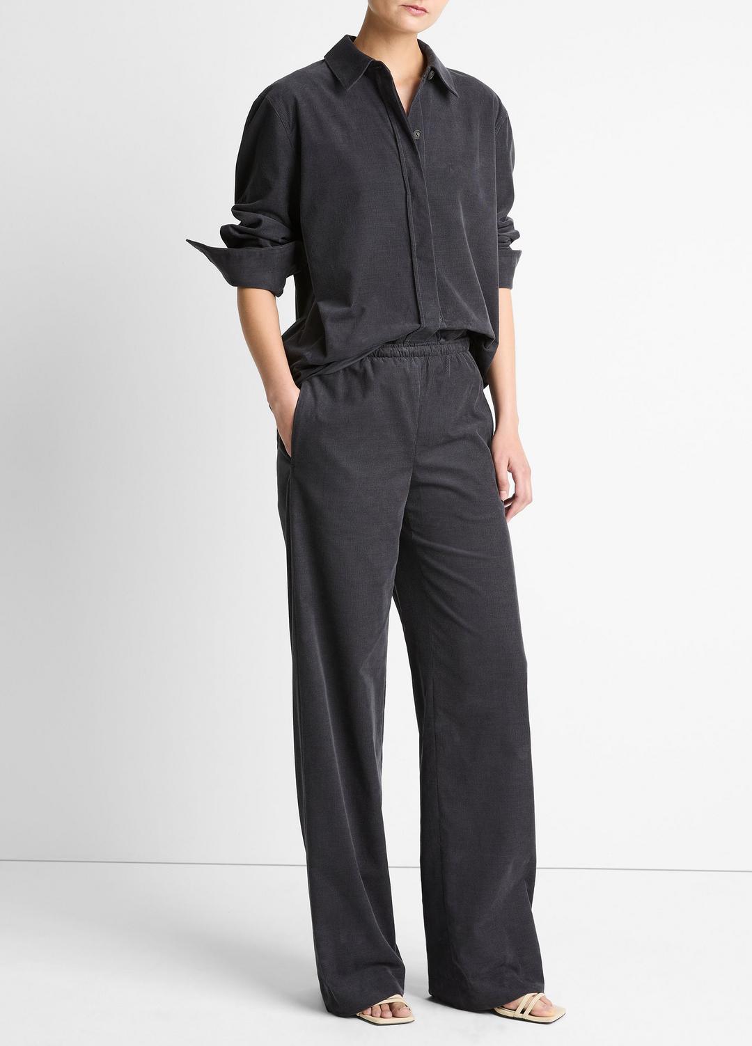 Cotton Corduroy Pull-On Pant in Wide Leg | Vince for sale